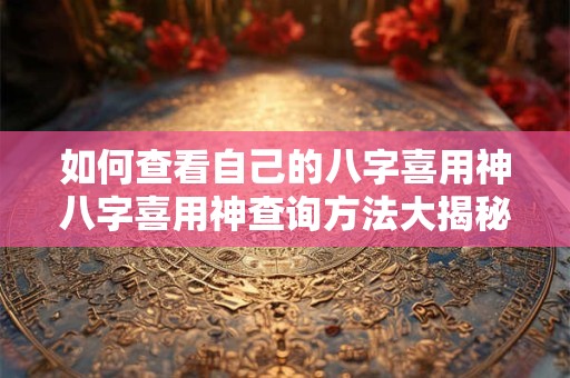 如何查看自己的八字喜用神八字喜用神查询方法大揭秘