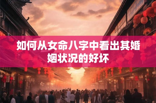 如何从女命八字中看出其婚姻状况的好坏