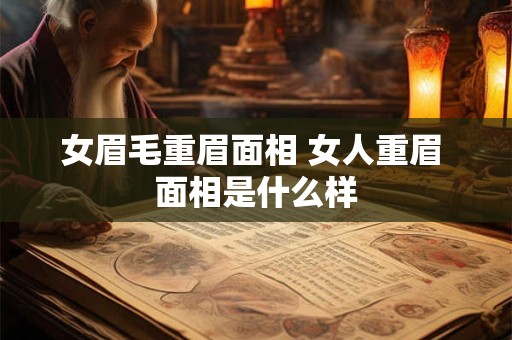 女眉毛重眉面相 女人重眉 面相是什么样