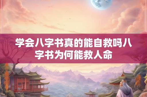 学会八字书真的能自救吗八字书为何能救人命