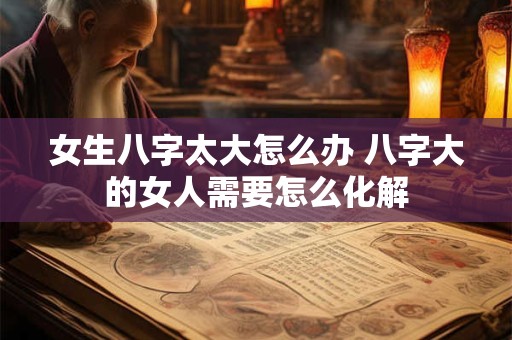 女生八字太大怎么办 八字大的女人需要怎么化解