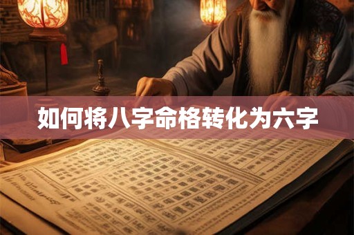 如何将八字命格转化为六字