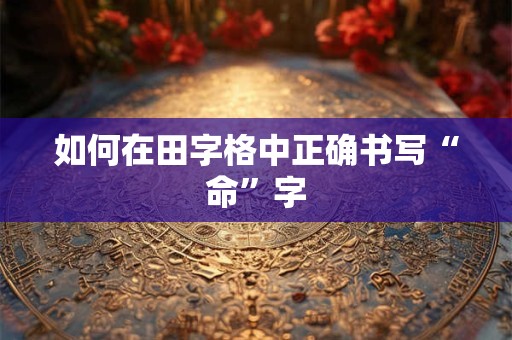 如何在田字格中正确书写“命”字