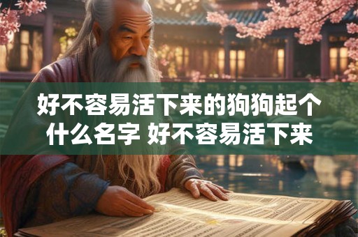 好不容易活下来的狗狗起个什么名字 好不容易活下来的狗狗起个什么名字呢