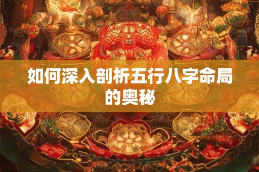 如何深入剖析五行八字命局的奥秘
