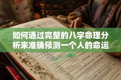如何通过完整的八字命理分析来准确预测一个人的命运