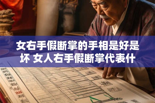 女右手假断掌的手相是好是坏 女人右手假断掌代表什么 手相学分析