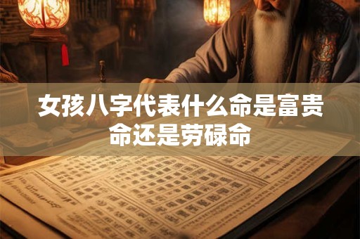 女孩八字代表什么命是富贵命还是劳碌命