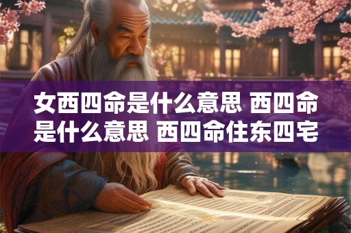 女西四命是什么意思 西四命是什么意思 西四命住东四宅化解
