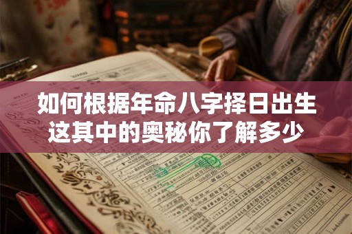 如何根据年命八字择日出生这其中的奥秘你了解多少 如何根据年命八字择日出生这其中的奥秘你了解多少