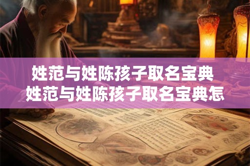 姓范与姓陈孩子取名宝典 姓范与姓陈孩子取名宝典怎么取