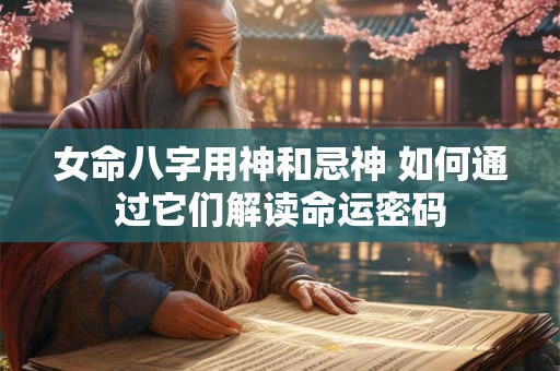 女命八字用神和忌神 如何通过它们解读命运密码