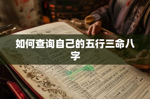 如何查询自己的五行三命八字