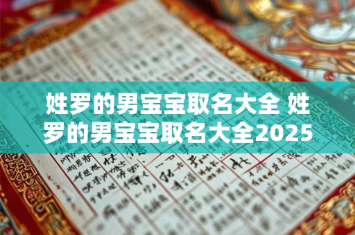 姓罗的男宝宝取名大全 姓罗的男宝宝取名大全2025年
