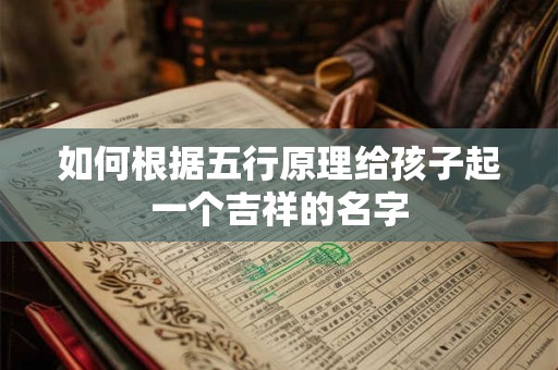 如何根据五行原理给孩子起一个吉祥的名字