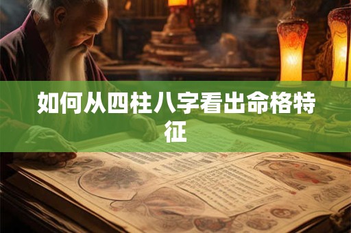 如何从四柱八字看出命格特征