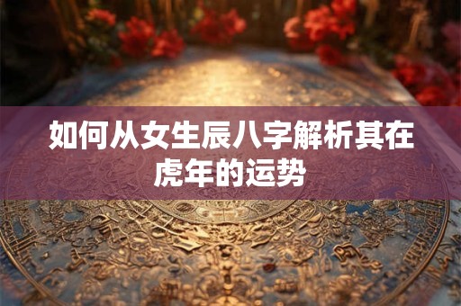 如何从女生辰八字解析其在虎年的运势