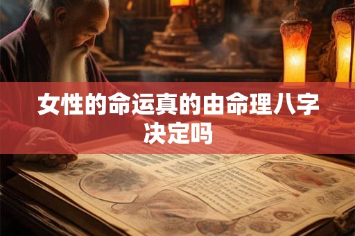 女性的命运真的由命理八字决定吗