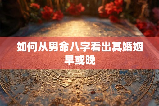 如何从男命八字看出其婚姻早或晚 如何从男命八字看出其婚姻早或晚