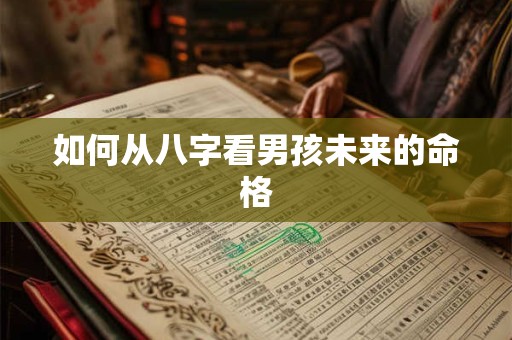 如何从八字看男孩未来的命格