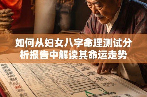 如何从妇女八字命理测试分析报告中解读其命运走势