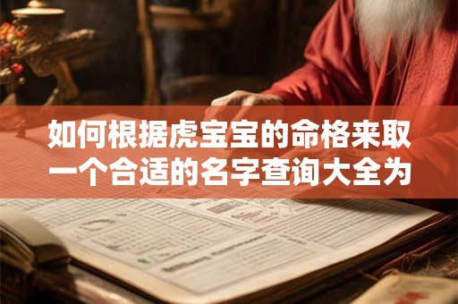 如何根据虎宝宝的命格来取一个合适的名字查询大全为你解答