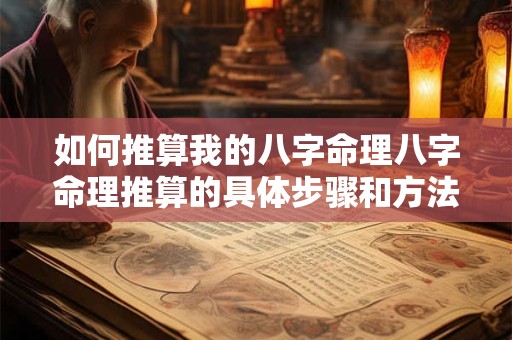 如何推算我的八字命理八字命理推算的具体步骤和方法是什么