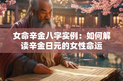 女命辛金八字实例：如何解读辛金日元的女性命运