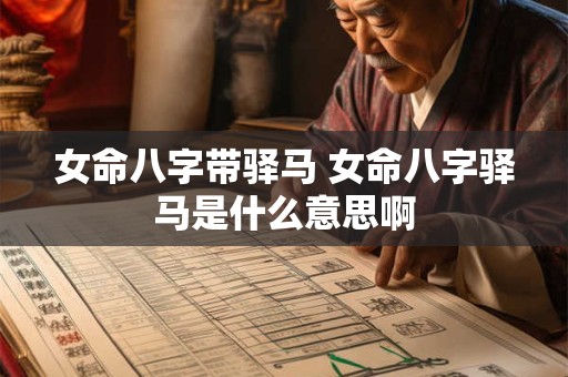 女命八字带驿马 女命八字驿马是什么意思啊