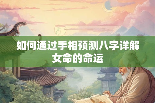如何通过手相预测八字详解女命的命运