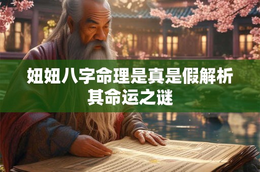 妞妞八字命理是真是假解析其命运之谜