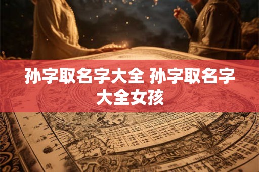 孙字取名字大全 孙字取名字大全女孩