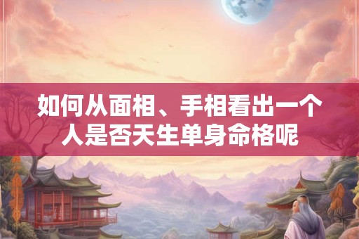 如何从面相、手相看出一个人是否天生单身命格呢