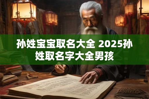 孙姓宝宝取名大全 2025孙姓取名字大全男孩