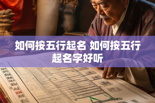 如何按五行起名 如何按五行起名字好听