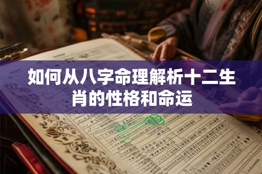 如何从八字命理解析十二生肖的性格和命运