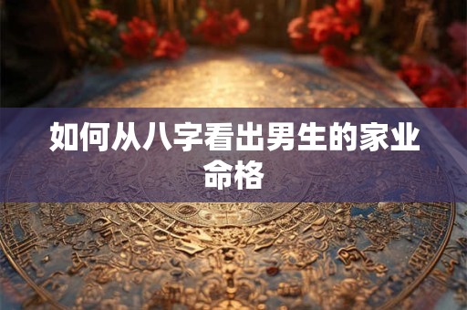 如何从八字看出男生的家业命格