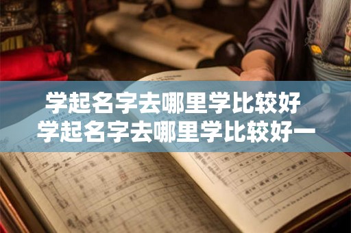 学起名字去哪里学比较好 学起名字去哪里学比较好一点