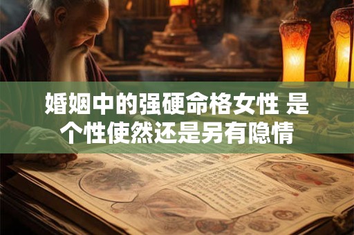 婚姻中的强硬命格女性 是个性使然还是另有隐情