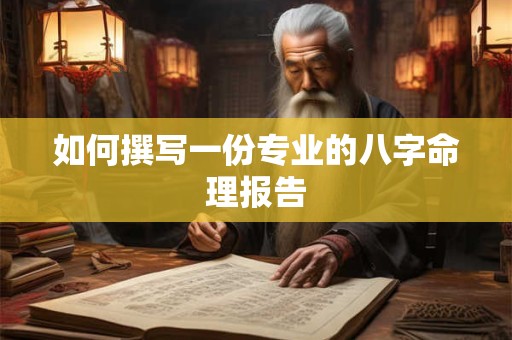 如何撰写一份专业的八字命理报告