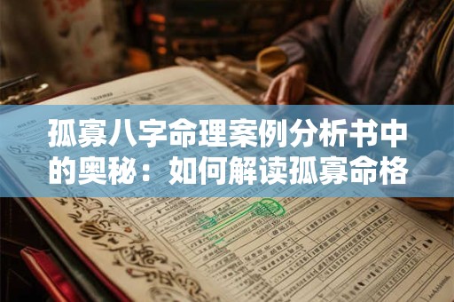 孤寡八字命理案例分析书中的奥秘：如何解读孤寡命格的人生走势