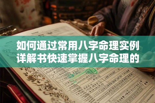 如何通过常用八字命理实例详解书快速掌握八字命理的精髓