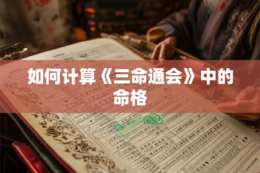 如何计算《三命通会》中的命格