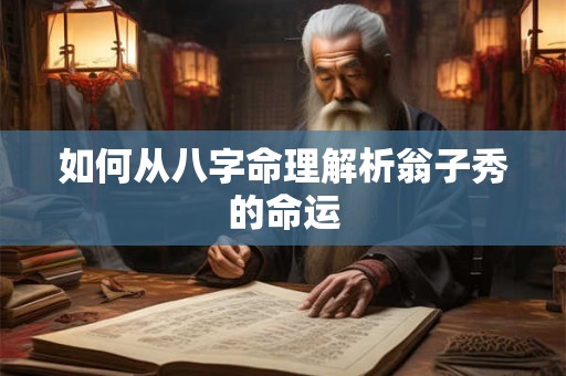 如何从八字命理解析翁子秀的命运