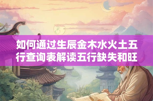 如何通过生辰金木水火土五行查询表解读五行缺失和旺衰 如何通过生辰金木水火土五行查询表解读五行缺失和旺衰
