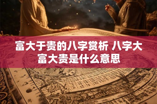 富大于贵的八字赏析 八字大富大贵是什么意思