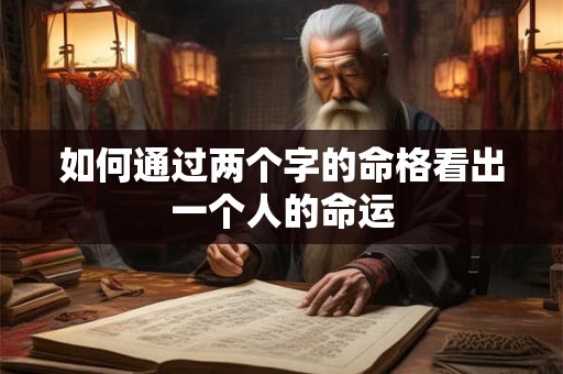 如何通过两个字的命格看出一个人的命运 如何通过两个字的命格看出一个人的命运