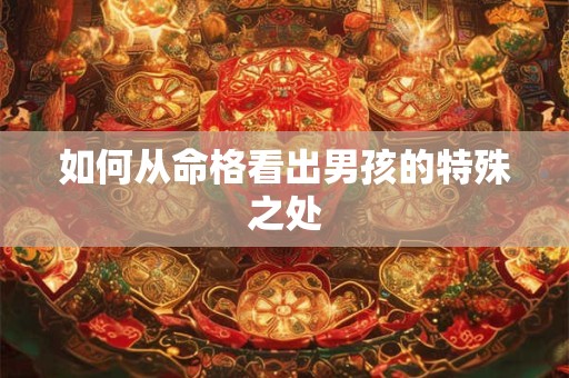 如何从命格看出男孩的特殊之处