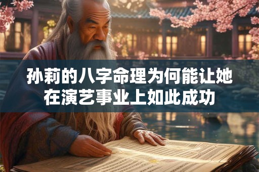 孙莉的八字命理为何能让她在演艺事业上如此成功