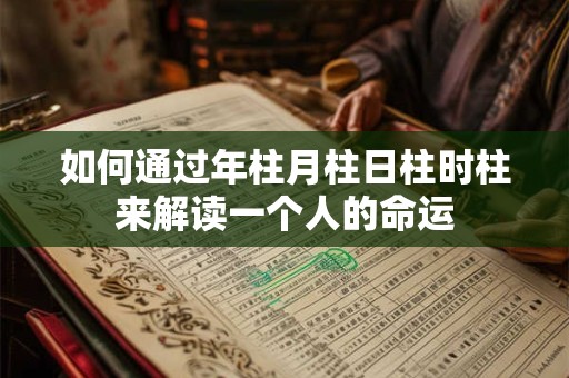 如何通过年柱月柱日柱时柱来解读一个人的命运
